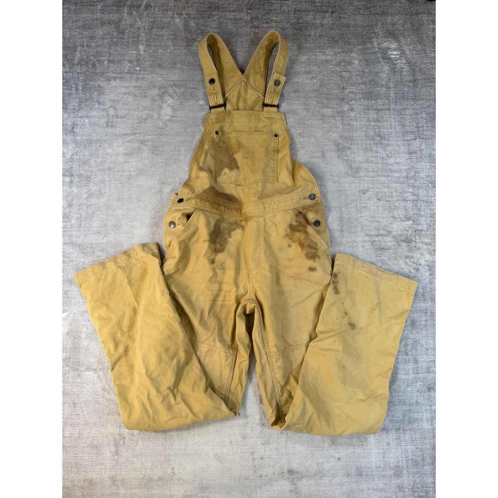 Patagonia Overalls Mens 32x34 Beige Iron Forge Hemp Canvas Work Bibs